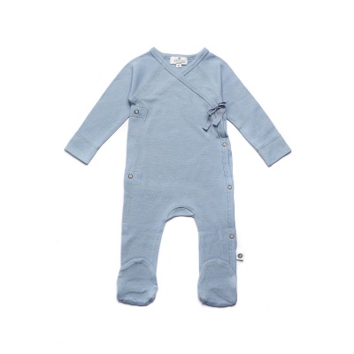 Pikk jalaotstega meriinovillane bodi, helesinine